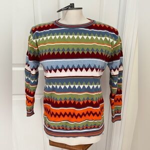 Colourful print sweater size medium